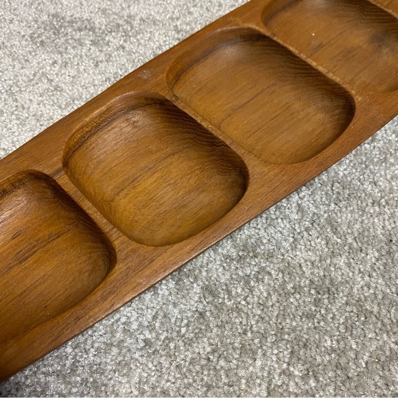 1960s Gondola Teak Dish Platter Centerpiece Mid-Century Vintage Serving Tray MCM - Picture 2 of 7